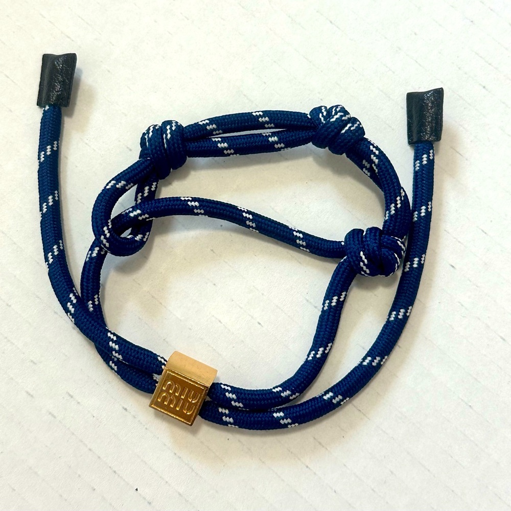 Miu Miu Navy Blue Knotted Bracelet - Picture 8 of 8